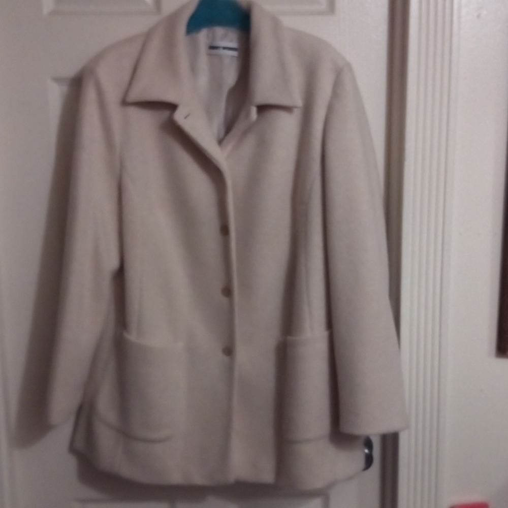 Ivory wool jacket.  Nice quality soft wool.